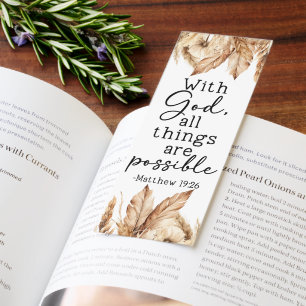 With God All Things Possible Matthew 19:26 Bookmarks