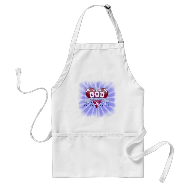With God Anything is Possible Adult Apron (Front)