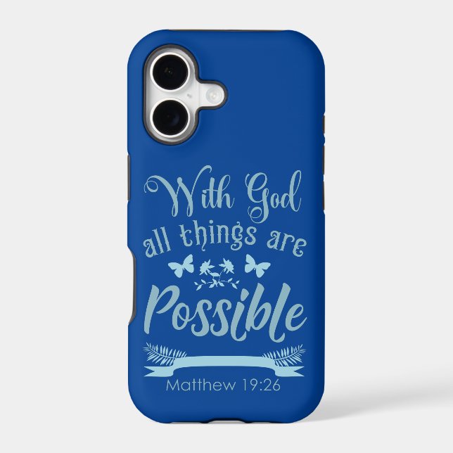 With God Anything is Possible Iphone Case (Back)