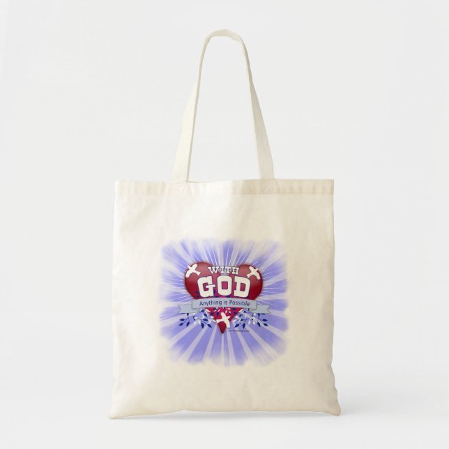 With God Anything is Possible Tote Bag (Front)