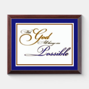 With god award plaque
