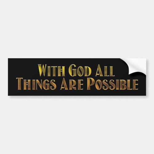 With God Bumper Sticker