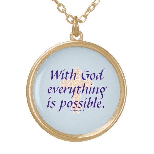 With God Everything is Possible  - Necklace (Front)