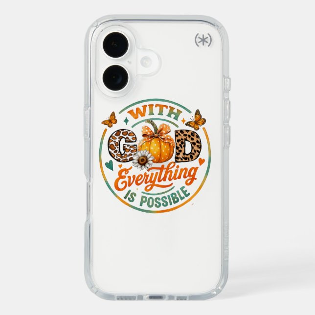 With God Everything Is Possible  Speck iPhone Case (Front)
