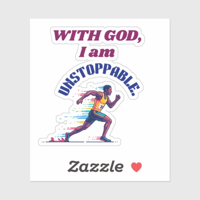 With God, I'm Unstoppable Sticker (Sheet)
