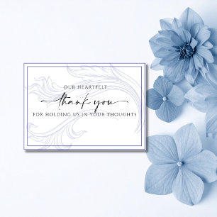With Gratitude From Our Family Deep Blue Edition Thank You Card