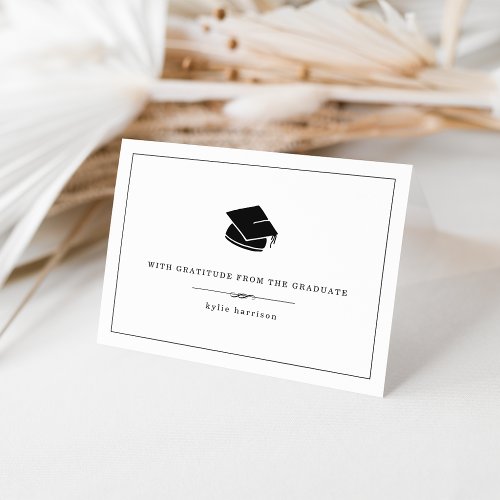 With Gratitude  Graduation Thank You Cards