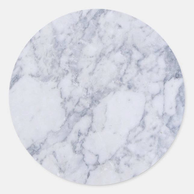 With Gray Marble Blank Template Custom Classic Rou Classic Round Sticker (Front)
