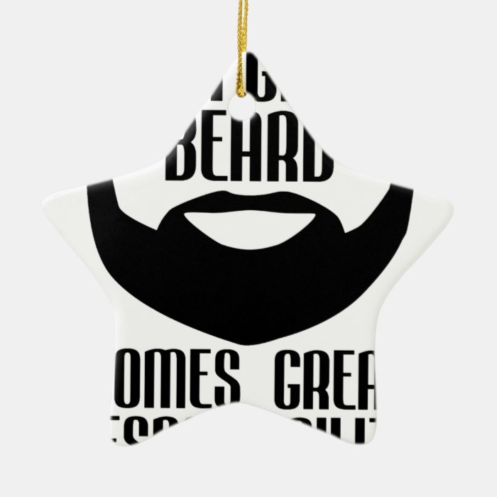 with great beard comes great responsibility tshirt ornament