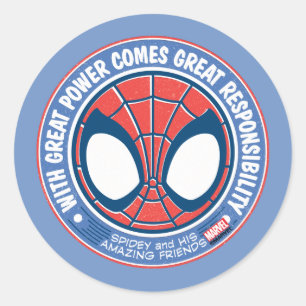 With Great Power Comes Great Responsibility Classic Round Sticker