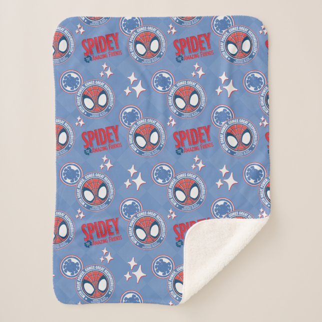 With Great Power Comes Great Responsibility Sherpa Blanket (Front)