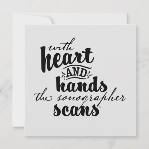 With Heart and Hands the Sonographer Scans Holiday Card