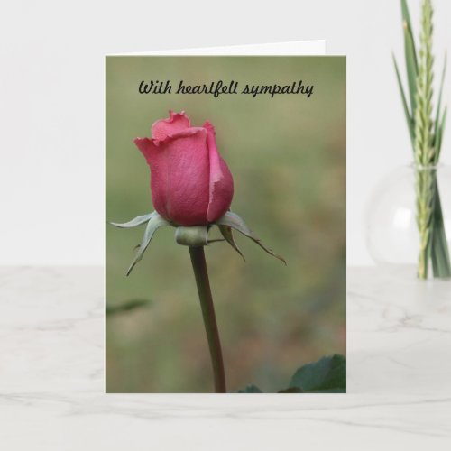 With heartfelt sympathy card