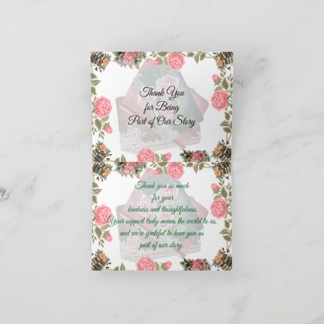 With Heartfelt Thanks Thank You Card (Inside)