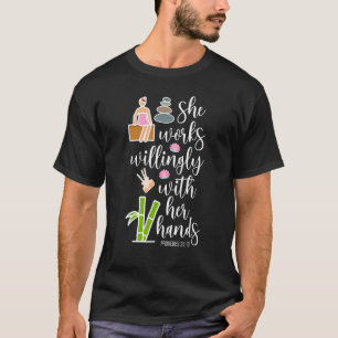 With Her Hands Massage Therapist Massage Therapy T-Shirt