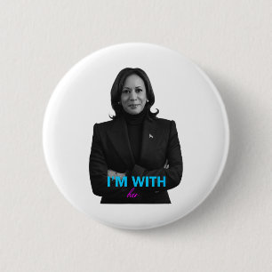 With Her Kamala Vote For 2024 President Kamala-har Button