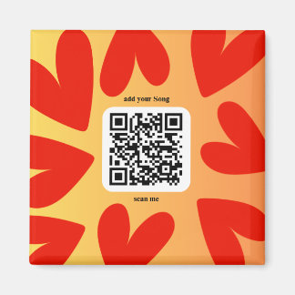 With individual personal song per QR code Magnet
