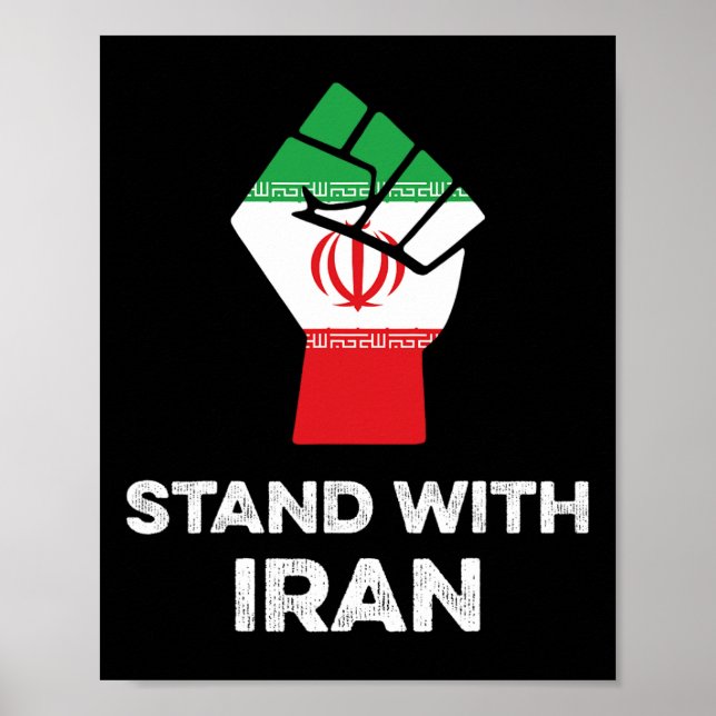 With Iran Shirt Feminist Equality Iran Protests Sh Poster (Front)