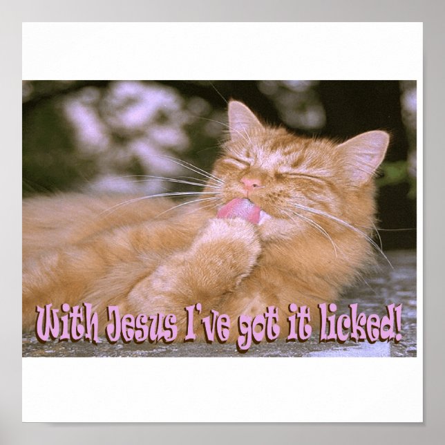 With JESUS I Got It Licked Poster (Front)