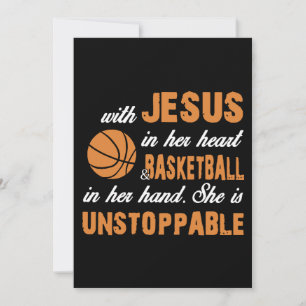 with jesus in her heart basketball t-shirts