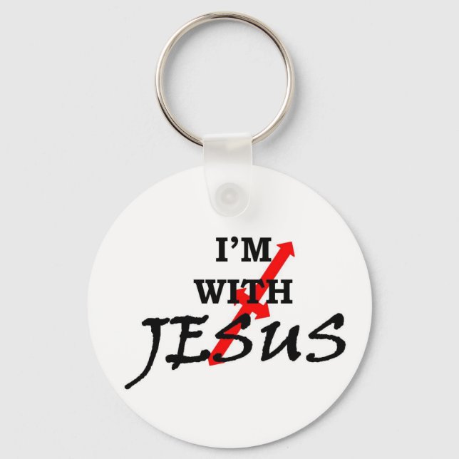 With Jesus Keychain (Front)