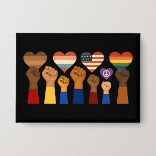 With Liberty and Justice for All Protest Freedom Button