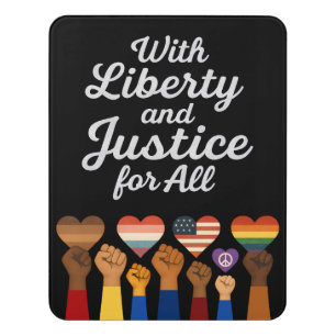 With Liberty and Justice for All Protest Freedom Door Sign