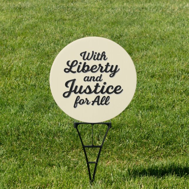 With Liberty and Justice for All Protest Freedom Sign (Insitu)