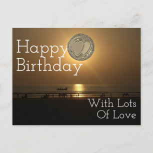 With Lots of Love Happy Birthday Postcard
