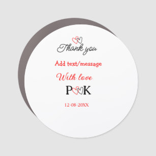 With love add couple name letter thank you add dat car magnet