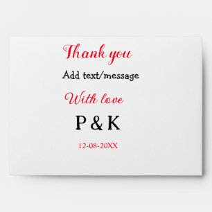 With love add couple name letter thank you add dat envelope
