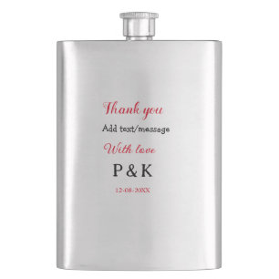 With love add couple name letter thank you add dat flask