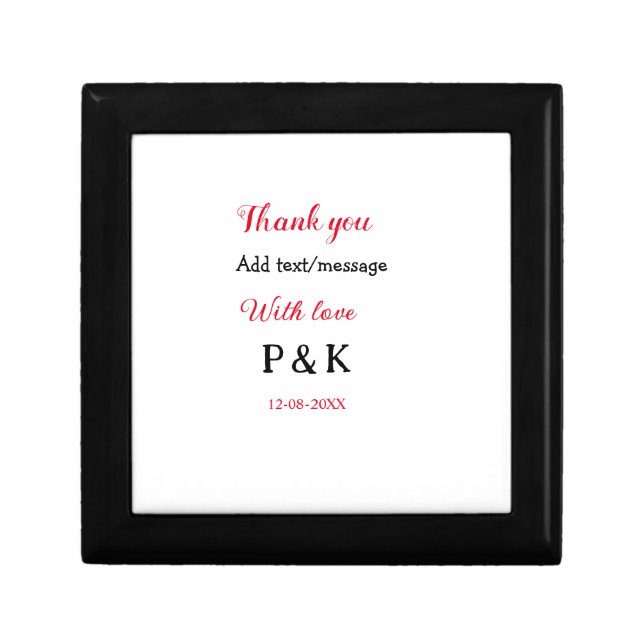 With love add couple name letter thank you add dat gift box (Front)