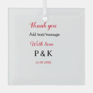 With love add couple name letter thank you add dat glass ornament