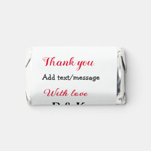 With love add couple name letter thank you add dat hershey's miniatures
