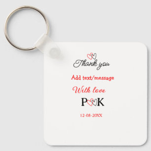 With love add couple name letter thank you add dat keychain