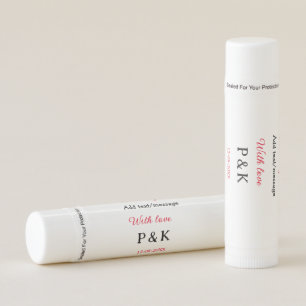 With love add couple name letter thank you add dat lip balm