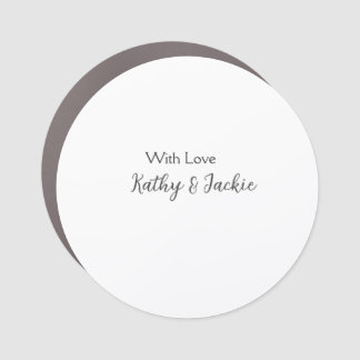 With love add couple name wedding simple minimal  car magnet