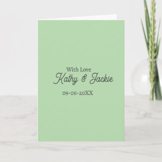 With love add couple name wedding simple minimal  card