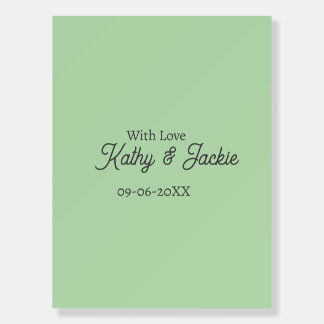 With love add couple name wedding simple minimal  foam board
