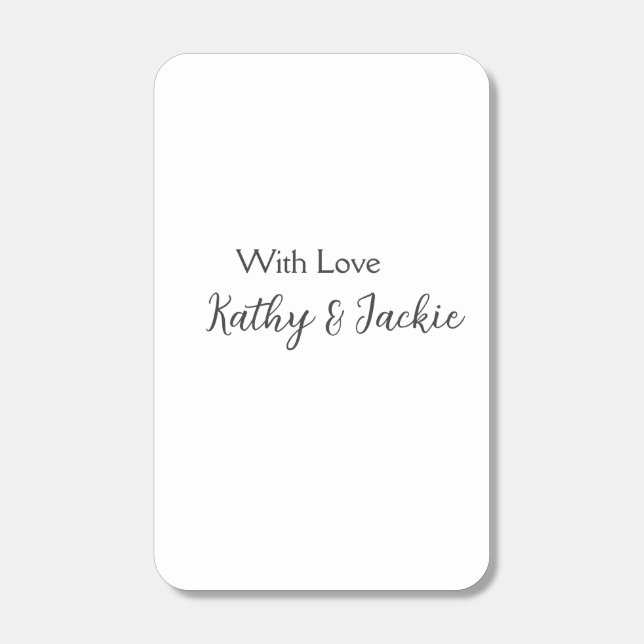 With love add couple name wedding simple minimal  matchboxes (Front)