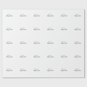 With love add couple name wedding simple minimal  wrapping paper