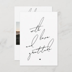 With Love and Gratitude Pre Printed Message Thank You Card