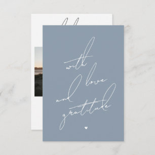 With Love and Gratitude Pre Printed Message  Thank You Card