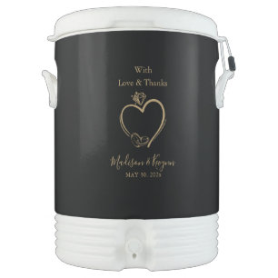 With Love And Thanks Wedding Beverage Cooler