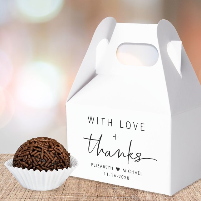 With Love And Thanks Wedding Favor Boxes (Creator Uploaded)