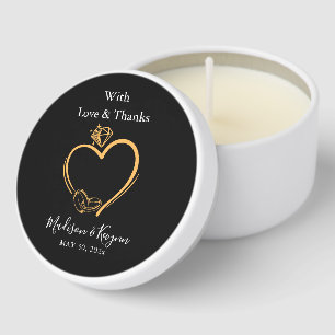 With Love And Thanks  Wedding Mini Candle Favors