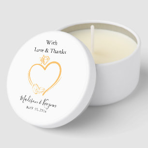 With Love And Thanks  Wedding Mini Candle Favors