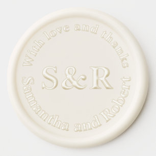 With Love and Thanks Wedding Wax Seal Sticker