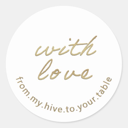 With Love Backyard Honey Promotional Apiary Label 